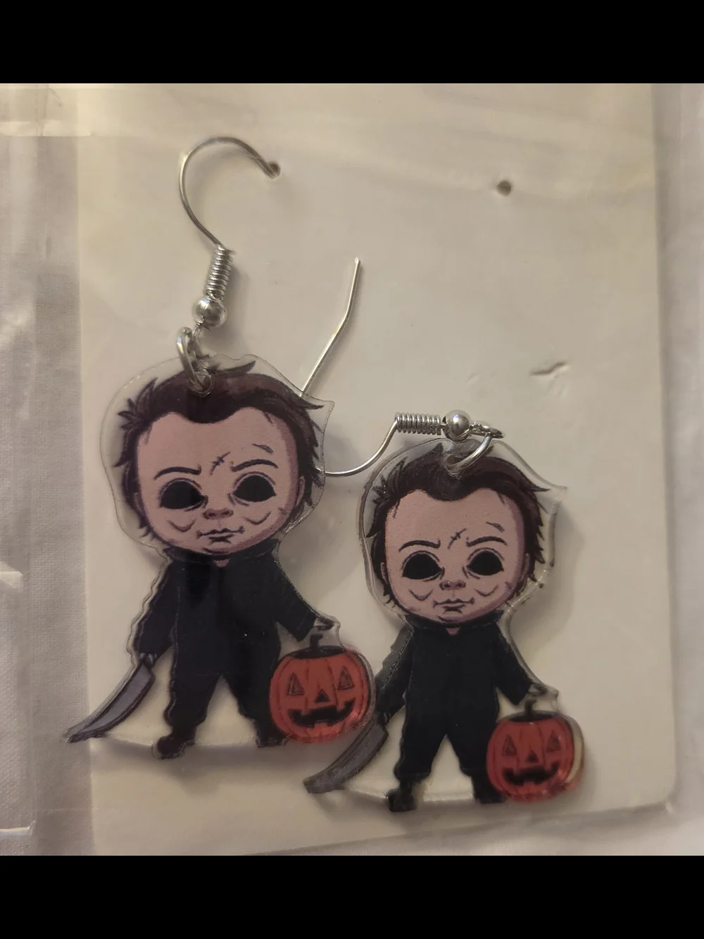 Horror Movie Character Dangle Earrings - New In Packaging